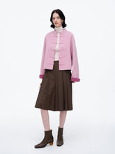 Load image into Gallery viewer, Pink wool Chinese style jacket spring wear