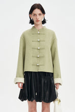 Load image into Gallery viewer, Spring new tops Chinese ethnic style green coat jacket