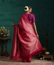 Load image into Gallery viewer, Rust And Gold Pure Kanjivaram Saree With Zari Brocade Weave