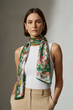 Load image into Gallery viewer, Grey Bloom field Scarf