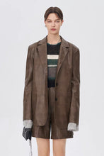 Load image into Gallery viewer, Brown American Retro Leather Jacket
