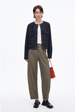 Load image into Gallery viewer, Vintage Contrast Line Pocket Denim Jacket
