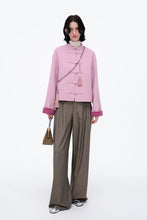 Load image into Gallery viewer, Pink wool Chinese style jacket spring wear
