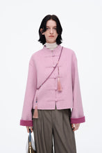 Load image into Gallery viewer, Pink wool Chinese style jacket spring wear
