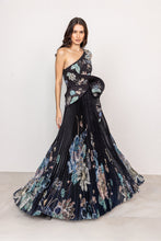Load image into Gallery viewer, Selesta One-Shoulder Pleated Gown
